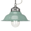 Hanglamp aan Ketting Porto Fino Aluminium met Groen Deksel