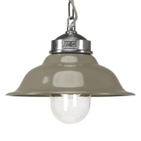 Hanglamp aan Ketting Porto Fino Aluminium met Taupe Deksel