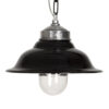 Hanglamp aan Ketting Porto Fino Aluminium met Zwart Deksel