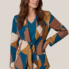 Hannah Print Blazer Petrol / Multi