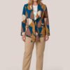 Hannah Print Blazer Petrol / Multi Maxi
