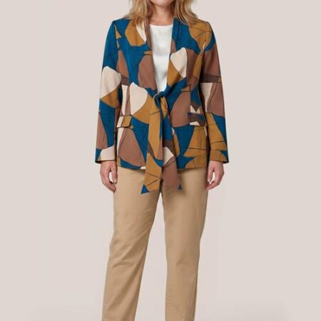 Hannah Print Blazer Petrol / Multi Maxi