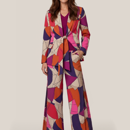 Hannah Print Blazer Plum / Multi