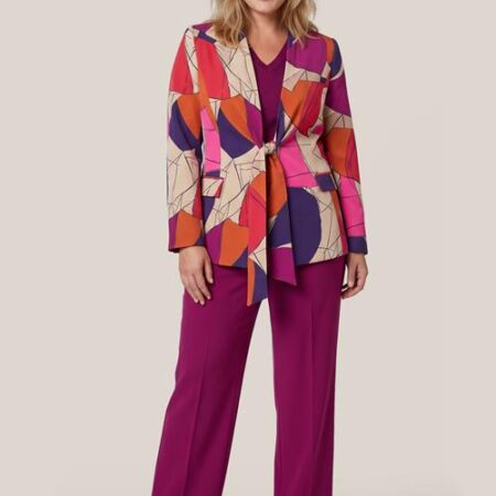 Hannah Print Blazer Plum / Multi Maxi