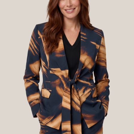 Hannah Print Blazer Zwart / Goud