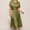 Hannah Rok Olijfgroen Maxi