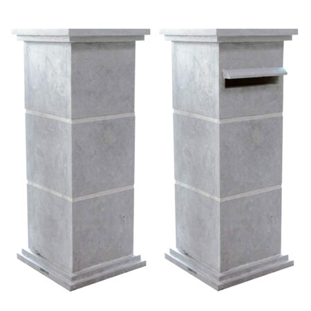 Hardsteen Pilaar & Brievenbus 4 SET