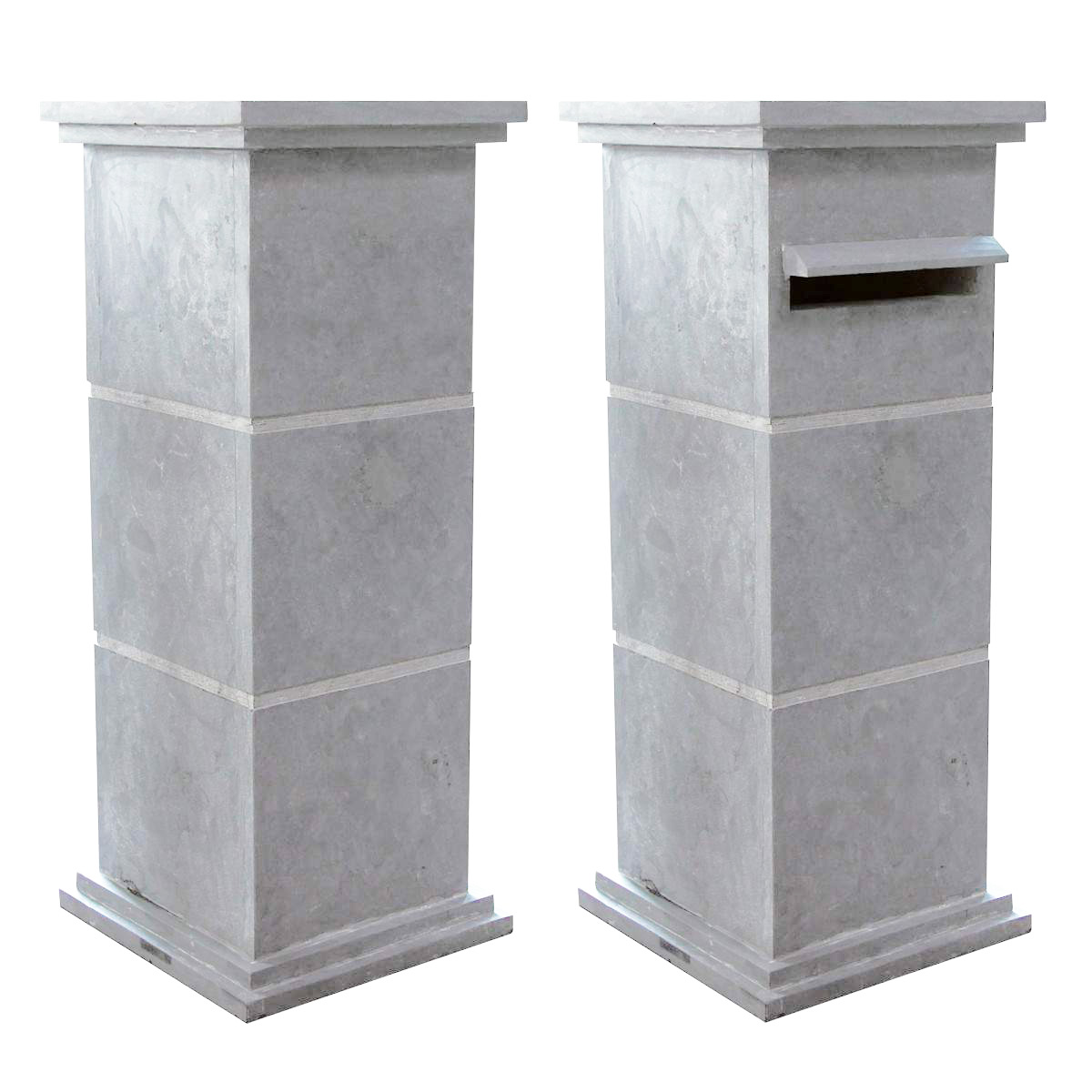 Hardsteen Pilaar & Brievenbus 4 SET