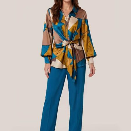 Harmony Print Blouse Petrol / Multi