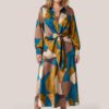 Harmony Print Blouse Petrol / Multi Maxi