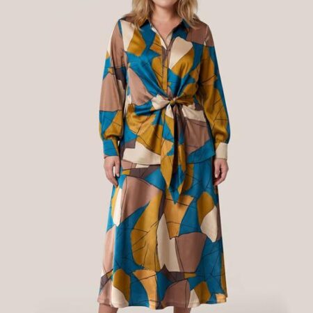 Harmony Print Blouse Petrol / Multi Maxi