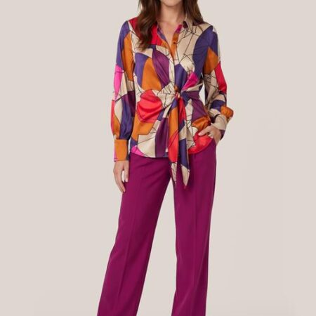 Harmony Print Blouse Plum / Multi