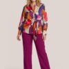 Harmony Print Blouse Plum / Multi Maxi