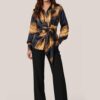 Harmony Print Blouse Zwart / Goud