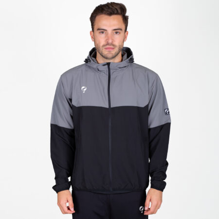 Heren Active Trainingsjack Kasius | Zwart/Grijs/Wit