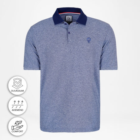Heren Polo Fore | Donkerblauw Melange