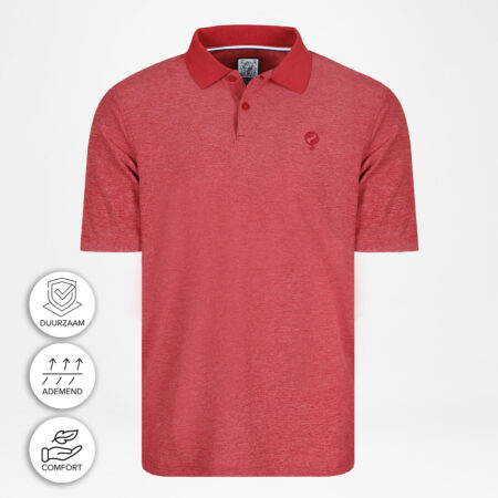 Heren Polo Fore | Rood Melange