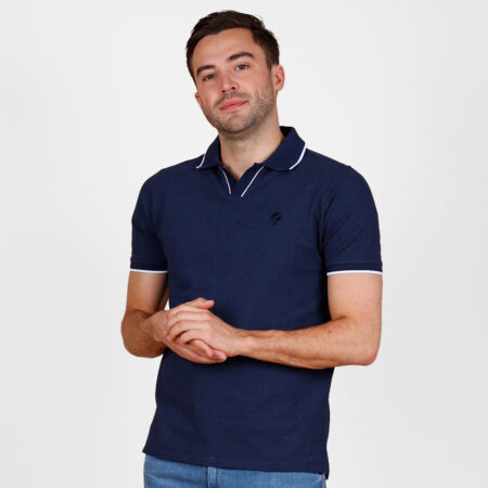 Heren Polo Stein - Donkerblauw Melange