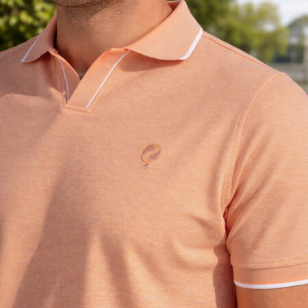 Heren Polo Stein | Lichtoranje Melange
