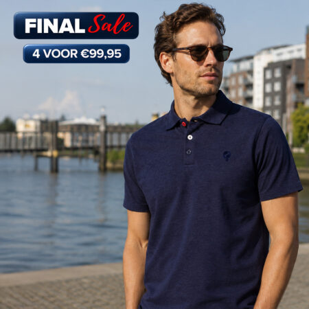 Heren Polo Willemstad | Donkerblauw Melange