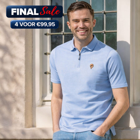 Heren Polo Zuidland | Mistblauw Melange