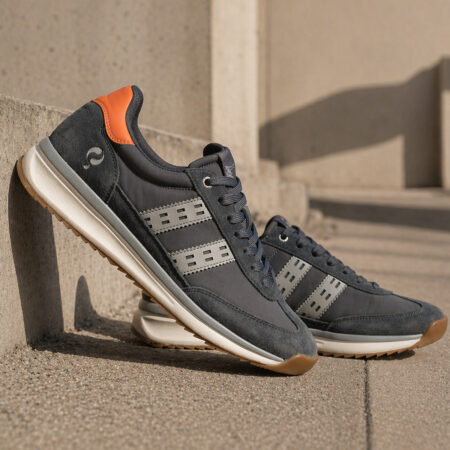 Heren Sneaker Boston Pro | Antraciet/ Grijs/ Oranje