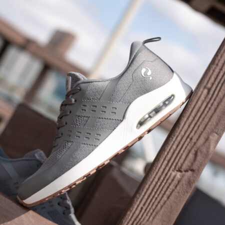 Heren Sneaker Enkhuizen | Middengrijs/ Wit