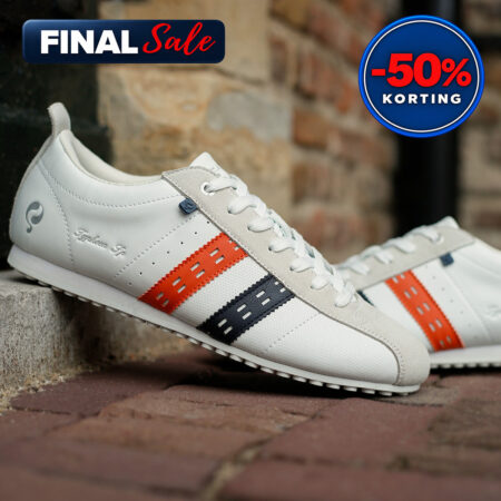 Heren Sneaker Typhoon SP | Wit/Donkerblauw/Oranje