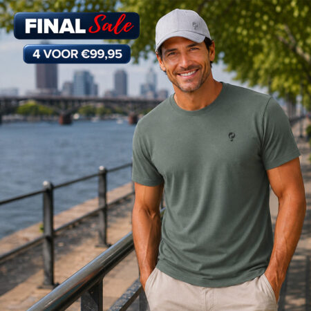 Heren T-shirt Roden | Donkergroen Melange