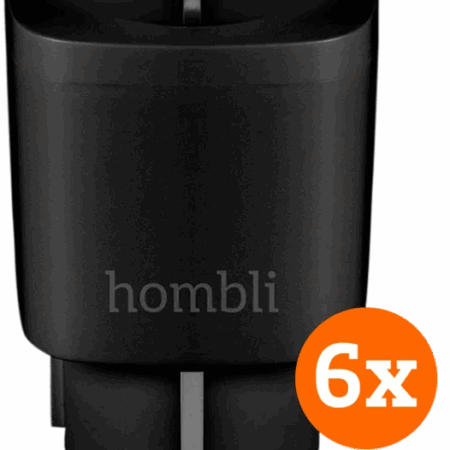 Hombli Slimme Stekker Zwart 6-Pack
