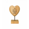 Houten hart op voet broer