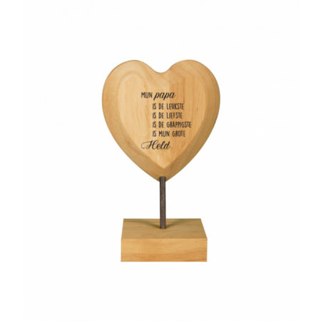 Houten hart papa