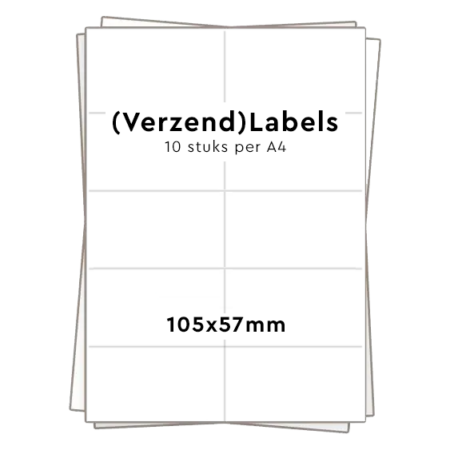 10 stickers per A4 (105x57mm)