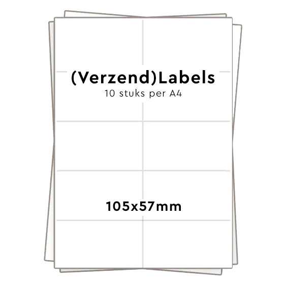 10 stickers per A4 (105x57mm)
