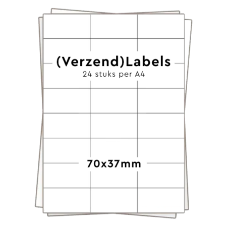24 stickers per A4 (70x37mm)