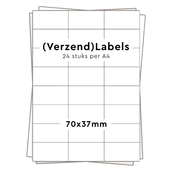 24 stickers per A4 (70x37mm)