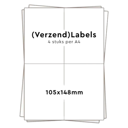 4 stickers per A4 (105x148mm)