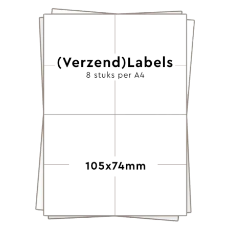 8 stickers per A4 (105x74mm)
