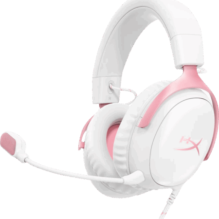 HyperX Cloud III Wired Gaming Headset - Wit/Roze (PC