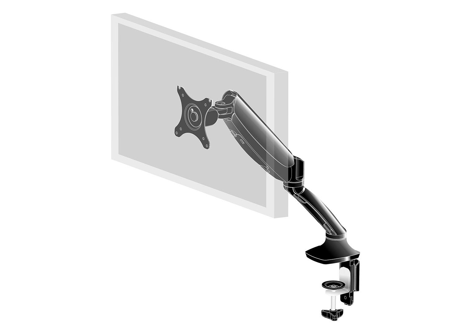DS3001C-B1 monitor arm zwart