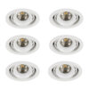 Inbouwspot Bjorn 1 Rond wit set 6 stuks