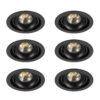 Inbouwspot Bjorn 1 Rond zwart set 6 stuks