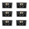 Inbouwspot Bjorn 1 zwart set 6 stuks