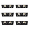 Inbouwspot Bjorn 2 zwart set 6 stuks