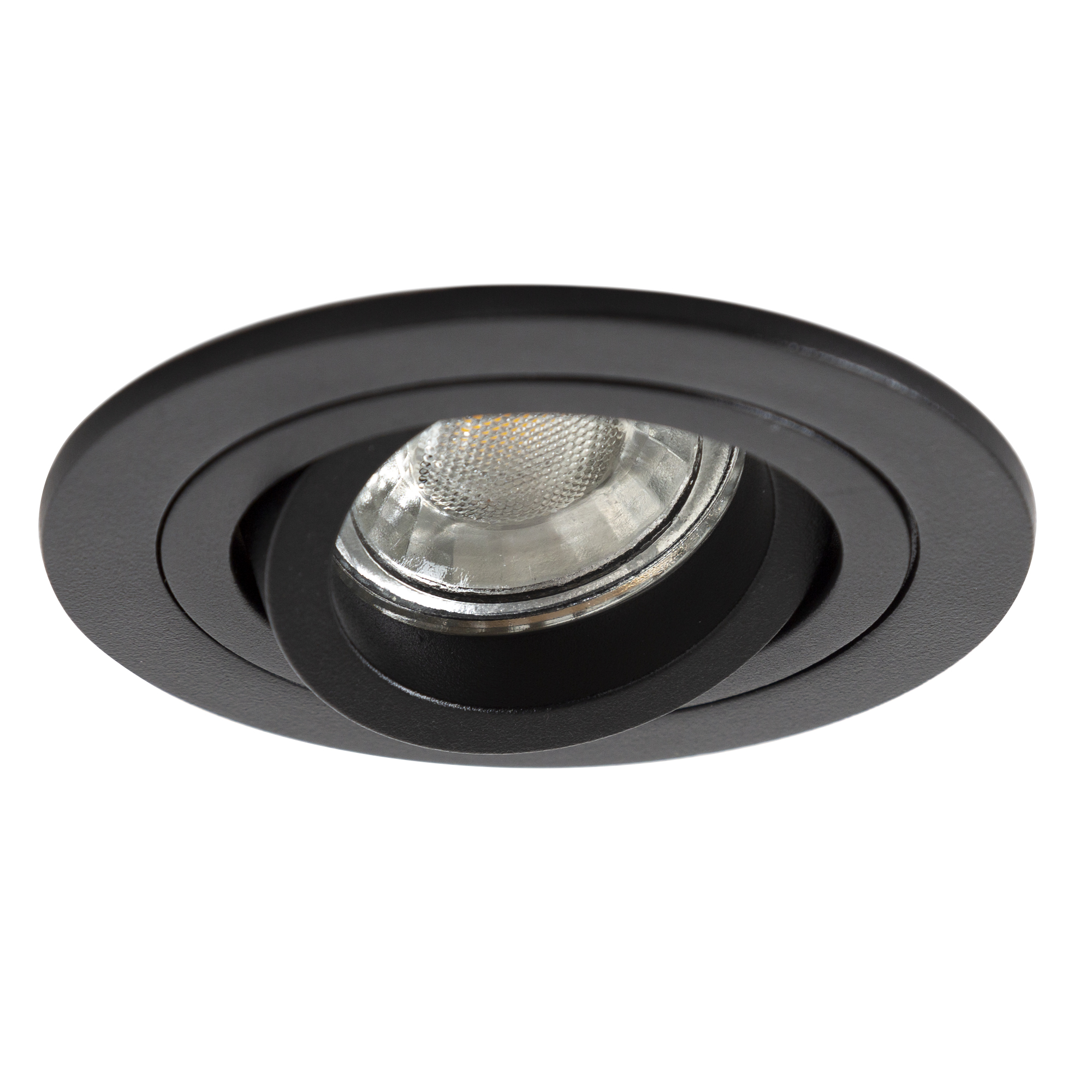 Inbouwspot Lune Rond matzwart
