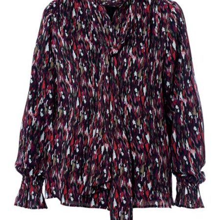 Irina Print Blouse Taupe / Multi