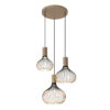 Isabel 3-lichts Hanglamp Zwart Beige
