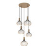 Isabel 5-lichts Hanglamp Zwart Beige