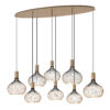 Isabel 8-lichts Hanglamp Zwart Beige