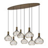 Isabel 8-lichts Hanglamp Zwart Goud